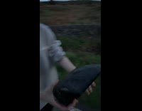 Guy finds mirror car flipped 