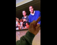 Collab WINY - (Third Party) Man give middle finger to video of people taking pictures