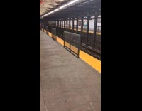Fences built at train station platform