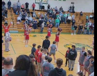 2 guys bumps each other on court 