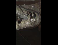 Three guys hoodie jacket rap stairs bottle