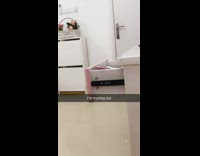 White drawer slowly opens on its own 