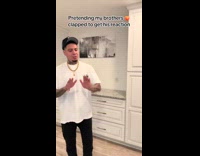 Collab ClipsIG - Guy pretends brother ass clap reaction video