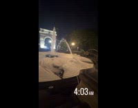 Man sees fountain full of foam