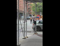 Couple practice their dance tiktok street scaffolding