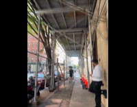 Submitter encounters man carrying dog on shoulders