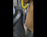 Wrestling match on the subway