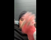 Collab ClipsIG - Man pink feathered bird headbanging 