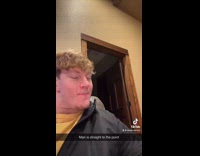 Little kid tells guy to go downstairs to dance