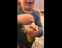 Kid spills juice on grandmas carpet