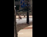 Black dress girl empty street cross pt. 2