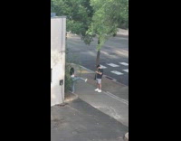 Woman white tank top front kick pictorial