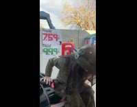 Kid decides to walk after seeing gas prices 