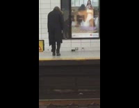 Black Trenchcoat Guy Tap Dances In Subway