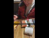 Sashimi sushi order comes as an entire uncut block