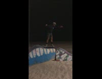 Guy riding skateboard falls on ramp fail