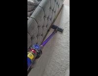 Cat under bed hates the vacuum cleaner