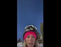 Lady Vlogs Under Ski Lift then Gets Hit