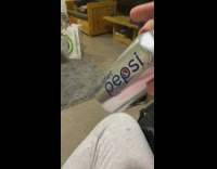 Silver Pepsi can opened with an empty inside