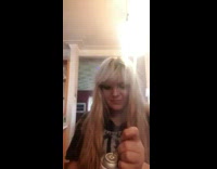 Girl pokes car hole until it sprays out at her 