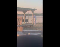 Woman white top pants beach pictorial sunset
