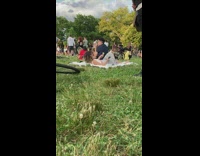 Girl records herself eating ice cream protest