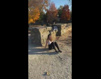 Woman does toe touch fail 