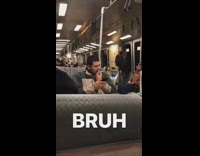 Bruh Guy Picks Nose Very Aggressively on Train