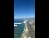 Timelapse video of plane ride window view