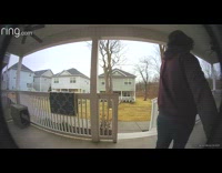 Guy farts after he exits house