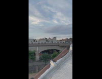 People stand on moving train 