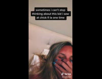 Little boy runs into glass door