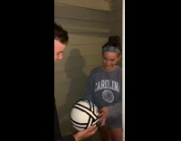 Guy asks girl out with ball awkward