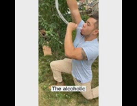 Types of people who chug beer beerbong 