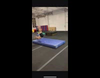 Guy flips lands on neck gymnastics gym 