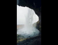 Submitter films behind Seljalandsfoss waterfall in Iceland