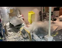 Removal of concrete wall with controlled explosives Part 1