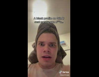 Collab BitchIG2 - Guy with towel around head shocked face