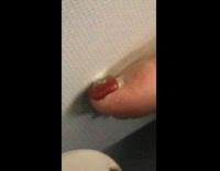 Strangers red nail in passenger seat 