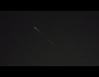 Meteor shower on the night sky