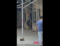 Guy tries to do pull-ups but kicks instead 