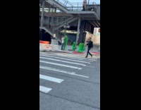 Women green hair full bodysuit sit street