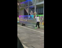 Man in white jacket with LED Lights tiktok dance