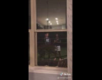 Two guys outside window insane 