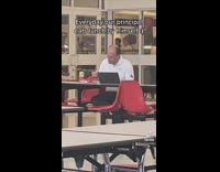 School principal eats lunch alone 
