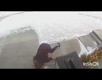 Guy slips and falls on sidewalk fail