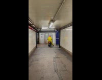 Man Travels in Train with its Motorcycle