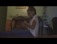 girl zoom challenge goes flying hits head