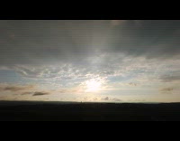 Drone circular view with rainbow after storm