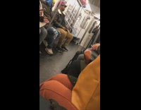 Collab Subway Creatures - man in black jacket argues with himself